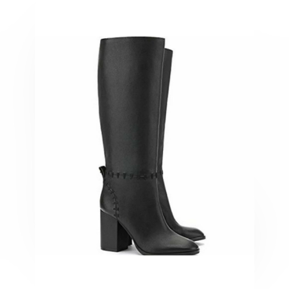 Tory Burch Contraire Leather Boots Black Women’s Size 6. Block Heel Worn Once